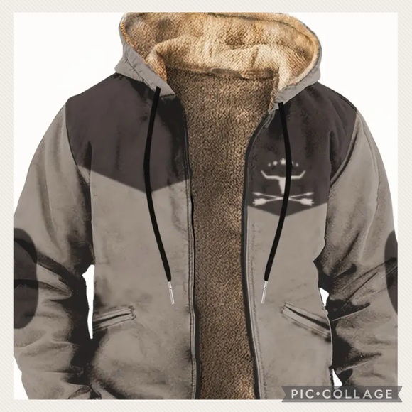 NEW! HP Extremely Warm Men’s Casual Fur Lined Hooded Fall/Winer Jacket - Picture 2 of 15